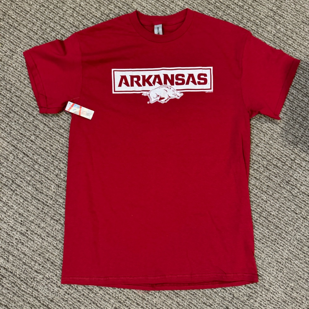 Arkansas Red Cotton T-Shirt - Medium